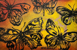 DAVID BROMLEY "Butterflies" Polymer Painting on Canvas 60cm x 90cm