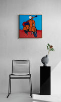 JASPER KNIGHT "Orange Piaggio 150" Enamel on Aluminium Painting 60cm x 60cm