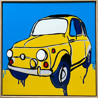 JASPER KNIGHT "Yellow 500" Enamel on Aluminium Painting 60cm x 60cm