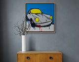 JASPER KNIGHT "Porsche 911 Study" Enamel on Aluminium Painting 60cm x 60cm