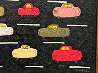 DEAN BOWEN "Freeway Traffic" Original Oil On Board Painting 56cm x 76cm