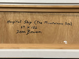 DEAN BOWEN "Hospital Ship" Original Oil On Board Painting 27.5cm x 122cm