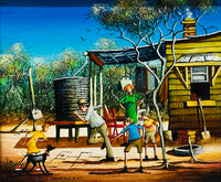 MAX MANNIX "Dad Still Thinks He's a Kid" Original Oil On Board Painting 24cm x 29cm