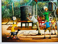 MAX MANNIX "Dad Still Thinks He's a Kid" Original Oil On Board Painting 24cm x 29cm