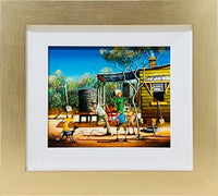 MAX MANNIX "Dad Still Thinks He's a Kid" Original Oil On Board Painting 24cm x 29cm