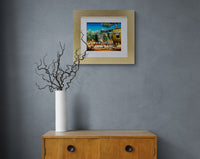 MAX MANNIX "Dad Still Thinks He's a Kid" Original Oil On Board Painting 24cm x 29cm