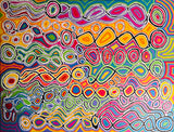 JUDY NAPANGARDI WATSON "Mina Mina" Signed Acrylic on Canvas 153cm x 199cm