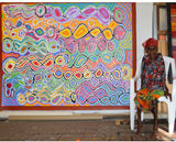 JUDY NAPANGARDI WATSON "Mina Mina" Signed Acrylic on Canvas 153cm x 199cm