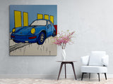 JASPER KNIGHT "911 With Yellow Windows" Original, Enamel on Canvas Painting 150cm x 140cm