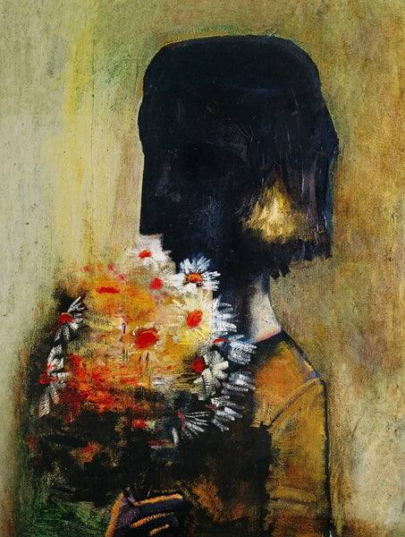 CHARLES BLACKMAN "Girl With Yellow Bouquet" Signed Limited Edition Print 89 x 67