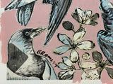 DAVID BROMLEY "Birds" Mixed Media on Paper 92cm x 107cm