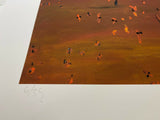 JOHN OLSEN "Sturt Peas Pilbara" Signed Limited Edition Digital Print 70cm x 77cm