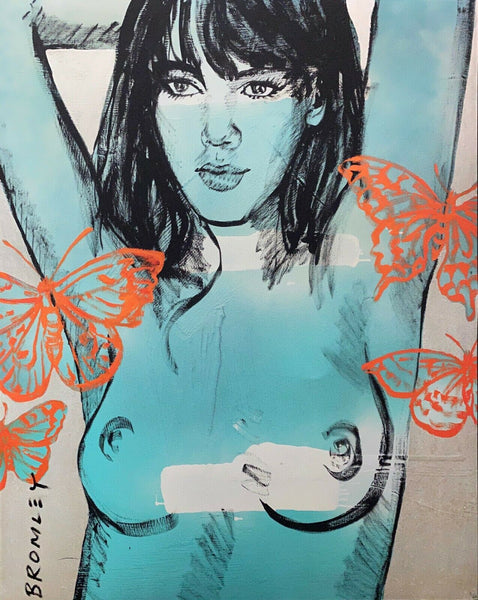 DAVID BROMLEY Nude "Sophie" Signed, Limited Edition Print, 90cm x 72cm