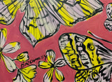 DAVID BROMLEY "Butterflies" Original Polymer Painting on Canvas 60cm x 90cm