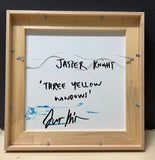 JASPER KNIGHT "Three Yellow Windows" Enamel on Aluminium Painting 60cm x 60cm