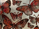 DAVID BROMLEY "Butterflies" Polymer and Silver Leaf on Canvas 120cm x 150cm