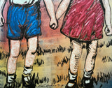 DAVID BROMLEY "Hand In Hand" Signed Limited Edition Print, 71cm x 90cm
