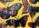 DAVID BROMLEY "Butterflies" Original Polymer Painting on Canvas 100cm x 150cm