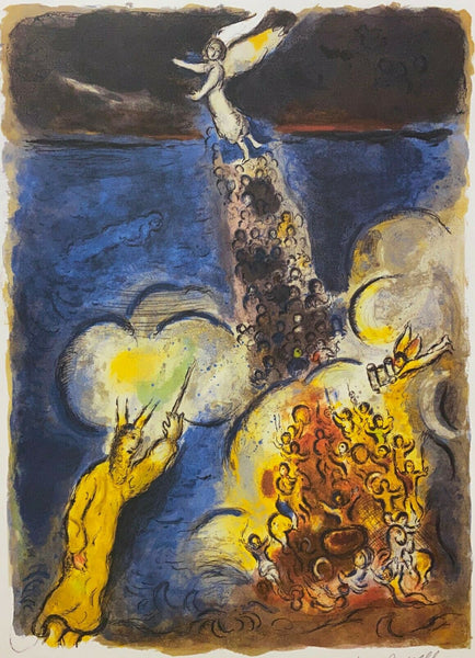 MARC CHAGALL "Moses and The Sea" Limited Edition Colour Lithograph