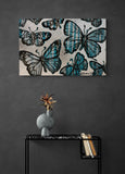 DAVID BROMLEY "Butterflies" Polymer & Silver Leaf Painting on Canvas 60cm x 90cm