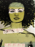 DAVID BROMLEY "Lauren" Original Polymer & Silver Leaf on Canvas 150cm x 120cm
