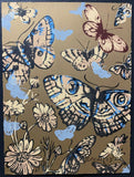 DAVID BROMLEY "Butterflies" Signed Limited Edition Print, 76cm x 56cm