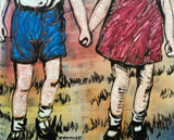 DAVID BROMLEY "Hand In Hand" Signed Limited Edition Print, 48cm x 60cm