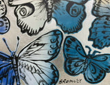 DAVID BROMLEY "Butterflies" Polymer & Silver Leaf on Canvas 120cm x 150cm