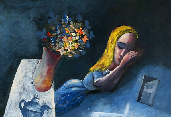 CHARLES BLACKMAN "Dreaming Alice" Signed, Limited Edition Print 66cm x 97cm