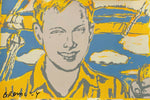 DAVID BROMLEY "Boy Sailor" Signed Screenprint on Card 37cm x 56cm