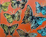 DAVID BROMLEY "Butterflies" Mixed Media on Card 70cm x 88cm