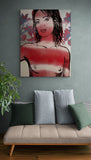 DAVID BROMLEY Nude "Belinda" Polymer & Silver Leaf on Canvas 120cm x 90cm