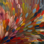 GLORIA PETYARRE "Bush Medicine Leaves" Signed, Acrylic on Canvas 95cm x 95cm
