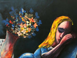 CHARLES BLACKMAN "Dreaming Alice" Hand Signed, 91cm x 133cm Limited Edition on Canvas FRAMED