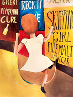 CHARLES BLACKMAN "Skipping Girl" Signed, Limited Edition Print 89cm x 67cm