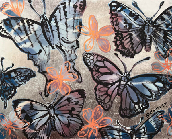 DAVID BROMLEY "Butterflies and Blooms" Signed Limited Edition Print 56cm x 70cm
