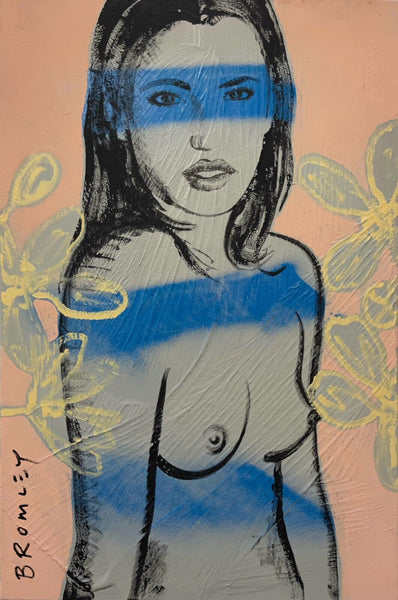 DAVID BROMLEY Nude "Kate" Original Polymer Painting on Canvas 90cm x 60cm