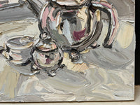 SALLY WEST "The Tea Pot Mum Gave Me" Original Oil on Canvas Painting 60cm x 60cm