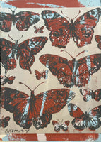 DAVID BROMLEY "Butterflies" Signed Screenprint on Card 100cm x 71cm