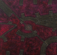 ROSEANNE MORTON PETYARRE "Bush Seeds" Signed Acrylic on Canvas 95cm x 99cm