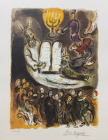 MARC CHAGALL "Exodus - Tablets" Limited Edition Colour Lithograph