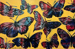 DAVID BROMLEY "Butterflies" Original Polymer Painting on Canvas 100cm x 150cm