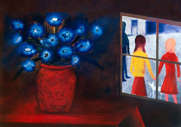 CHARLES BLACKMAN "Blue Bouquet and Window" Signed, Limited Edition Print 66 x 91
