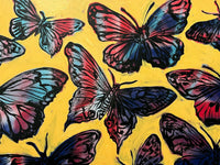 DAVID BROMLEY "Butterflies" Original Polymer Painting on Canvas 100cm x 150cm