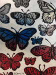 DAVID BROMLEY "Butterflies" Polymer & Silver Leaf Painting on Canvas 120 x 90cm