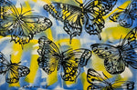 DAVID BROMLEY "Butterflies" Original Polymer Painting on Canvas 100cm x 150cm