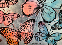 DAVID BROMLEY "Pastel Butterflies" Signed Limited Edition Print 56cm x 70cm