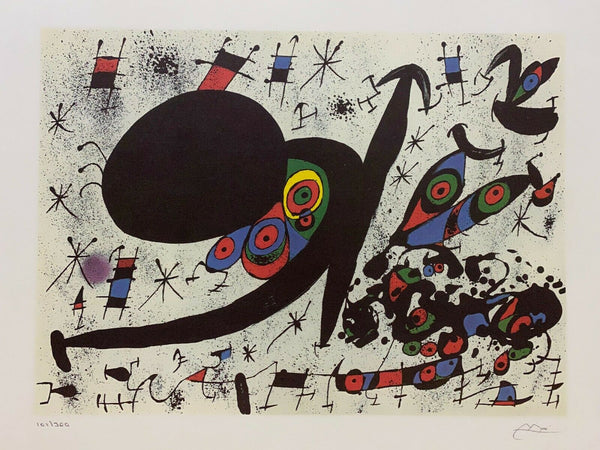 JOAN MIRO "Homage to Joan Prats" Limited Edition Colour Lithograph