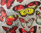 DAVID BROMLEY "Silver Butterflies" Signed Limited Edition Print 72cm x 90cm