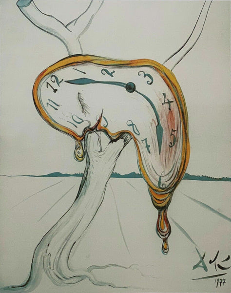 SALVADOR DALI "Tearful Soft Watch" Limited Edition Colour Lithograph